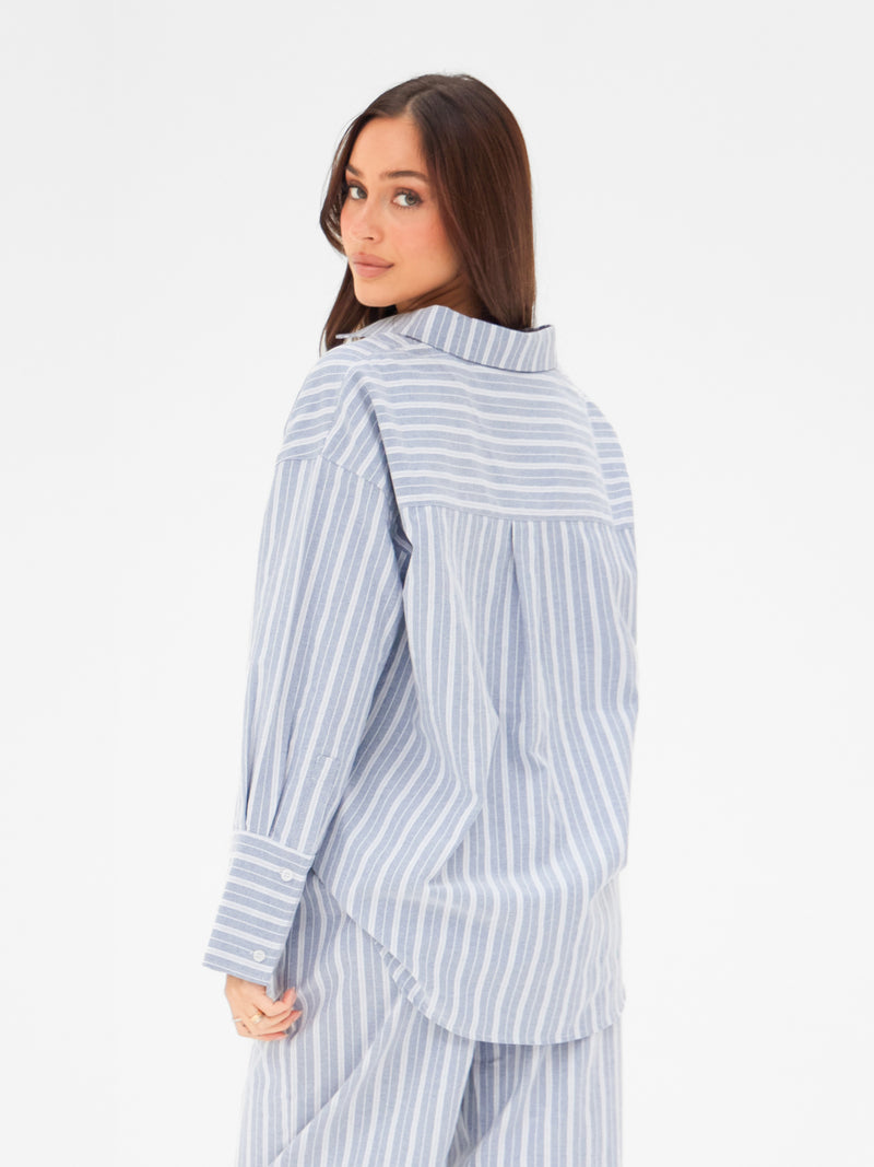 Elena Stripe Shirt - Blau