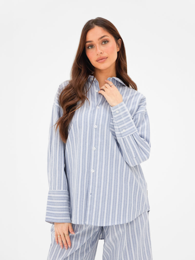 Elena Stripe Shirt - Blau