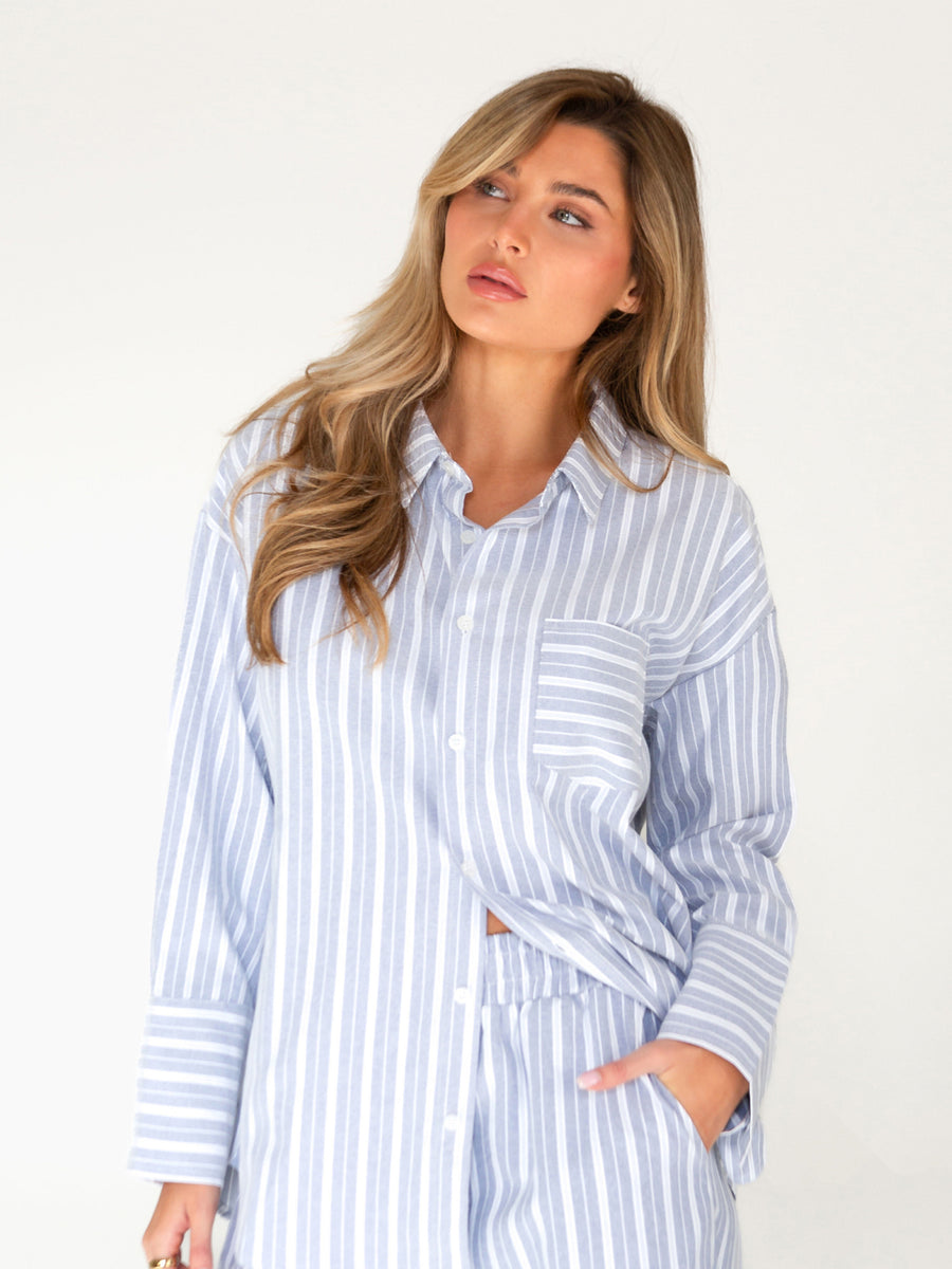 Elena Stripe Shirt - Blue