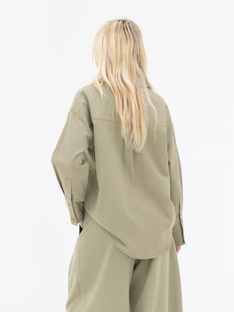 Sabrina Oversized Shirt - Warmes Olivenöl