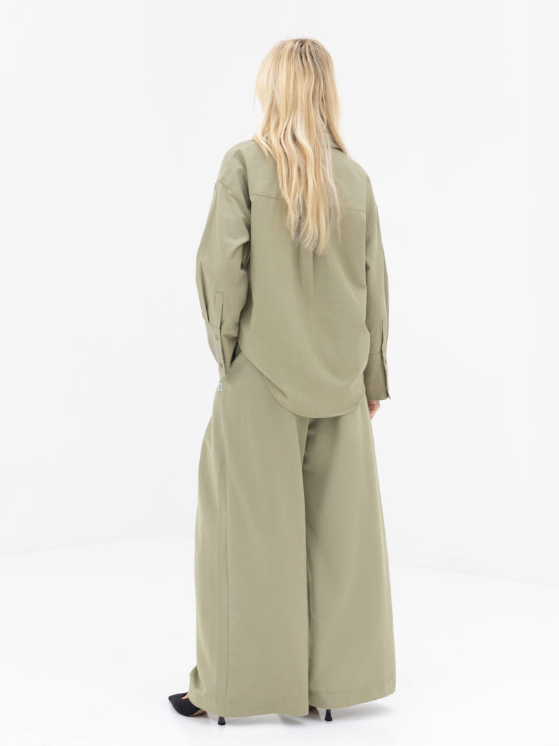 Sabrina Oversized Shirt - Warmes Olivenöl
