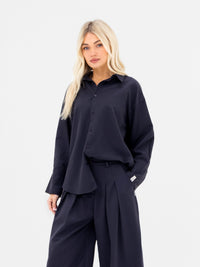 Sabrina Oversized Shirt - Zartes Marineblau