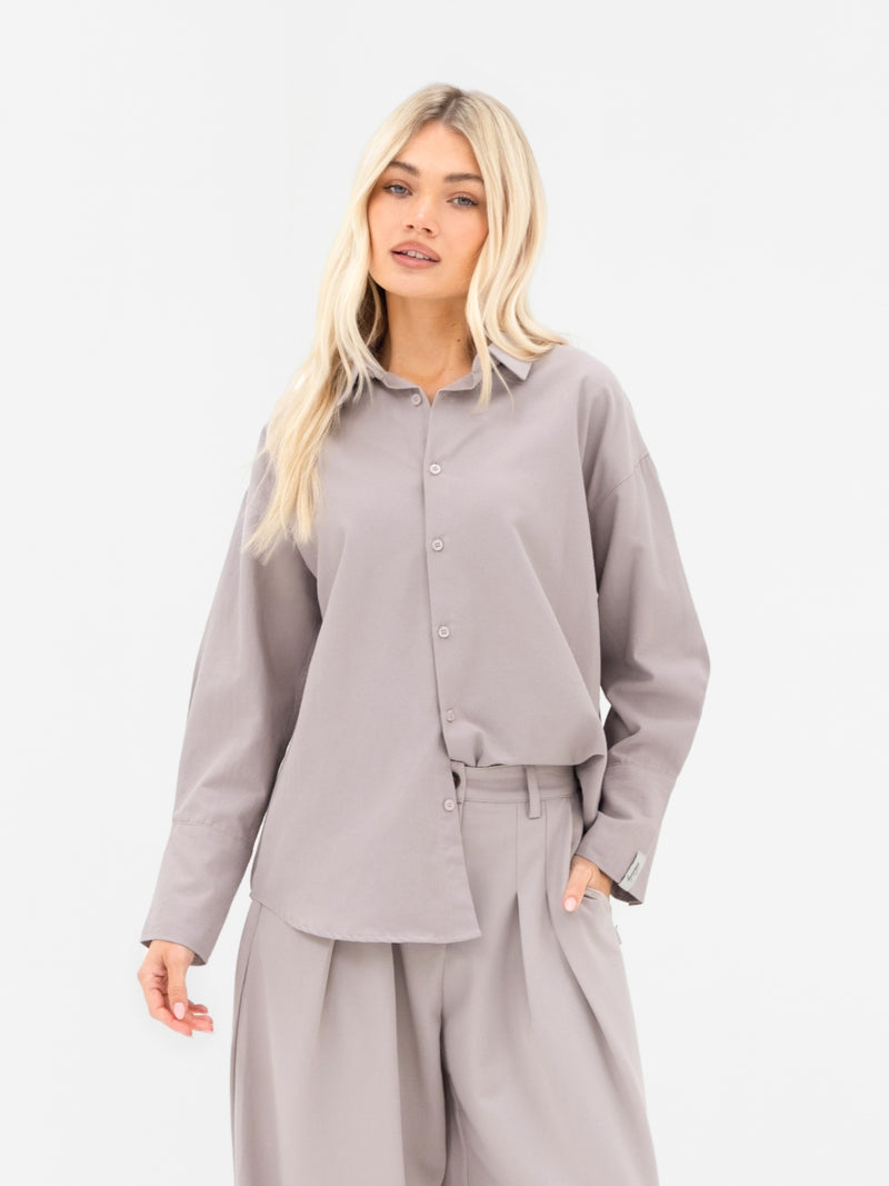 Sabrina Oversized Shirt - Kiesel