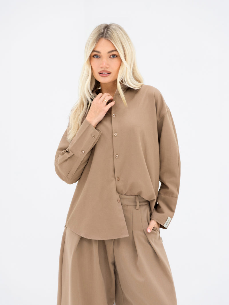 Sabrina Oversized Shirt - Bräunen