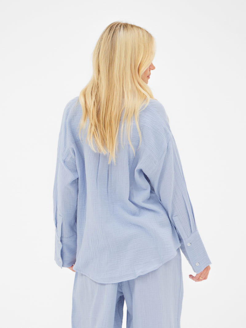 Mila Oversized Shirt - Summer Blue