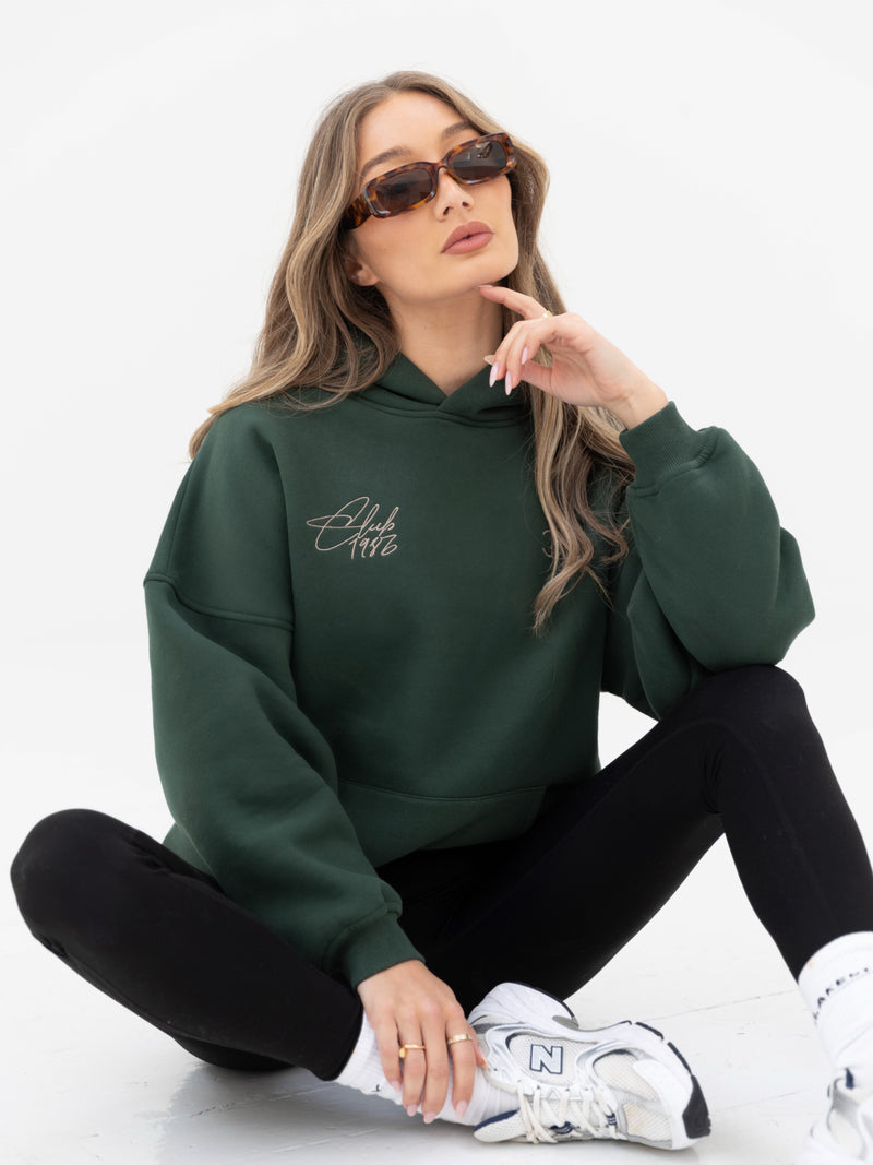 Club Oversized Hoodie - Forest Green