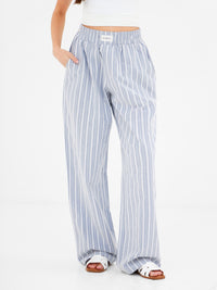 Elena Stripe Trousers - Blau