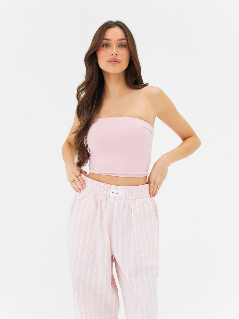 Elena Stripe Trousers - Hellrosa