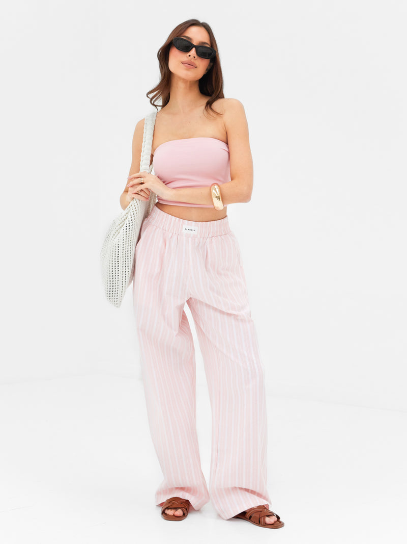 Elena Stripe Trousers - Hellrosa