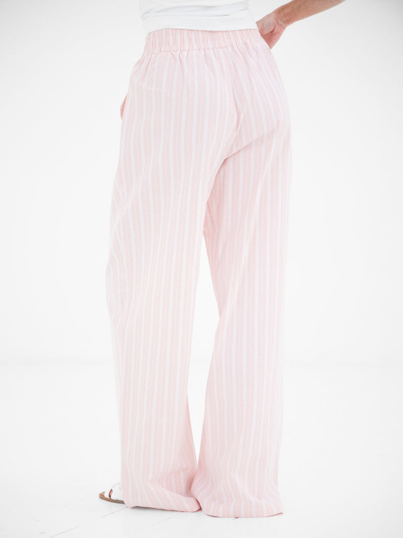 Elena Stripe Trousers - Hellrosa