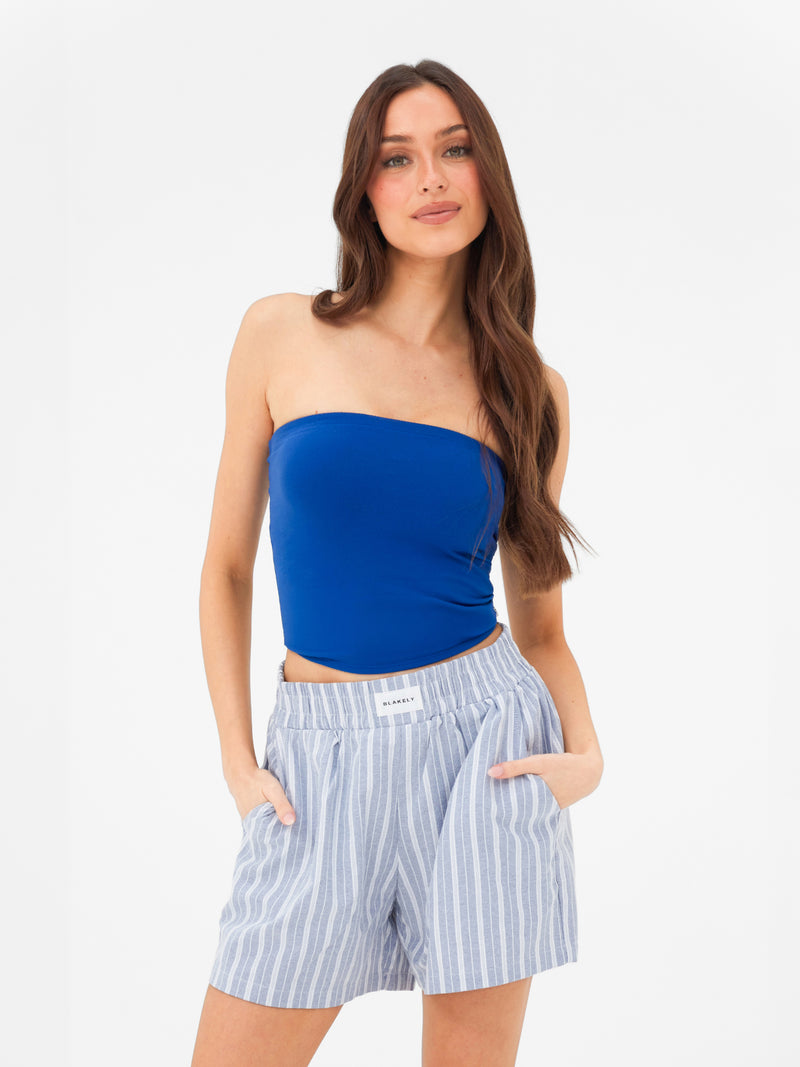 Elena Stripe Shorts - Blau
