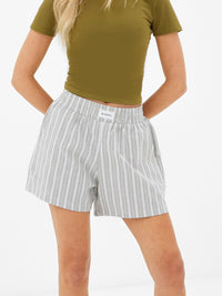 Elena Stripe Shorts - Light Brown