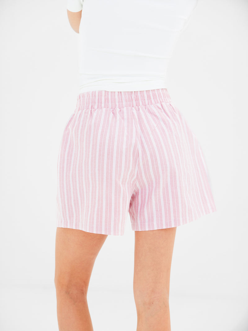 Elena Stripe Shorts - Rosa