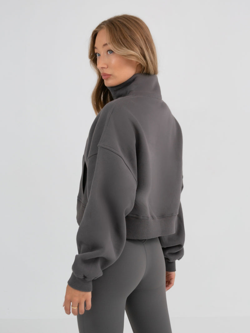 Soho 1/4 Zip Jumper - Charcoal