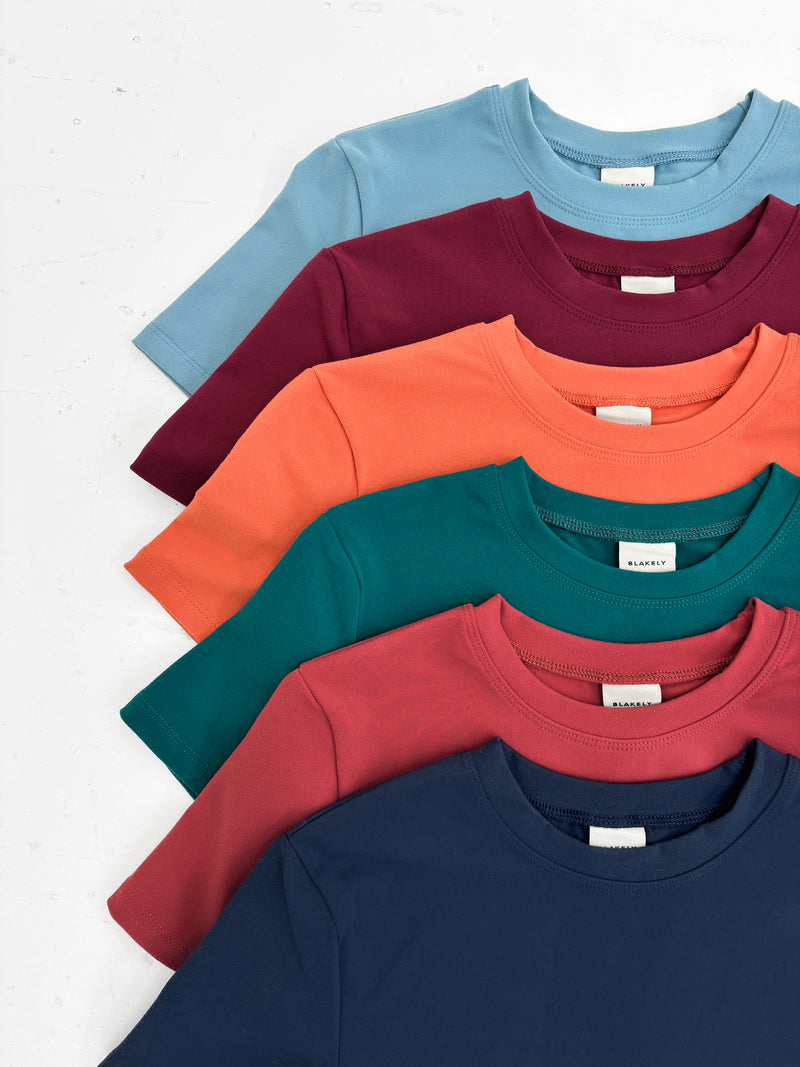 Lucia Baby Tee - Mittelblau