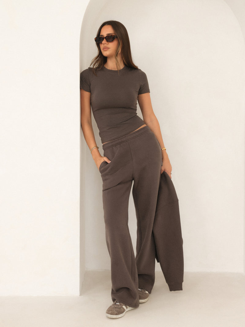Blakely Basic Baby Tee - Cocoa Brown