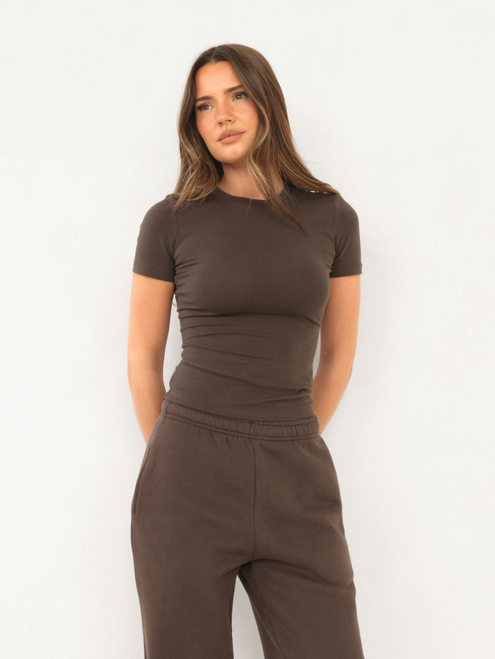Blakely Basic Baby Tee - Cocoa Brown