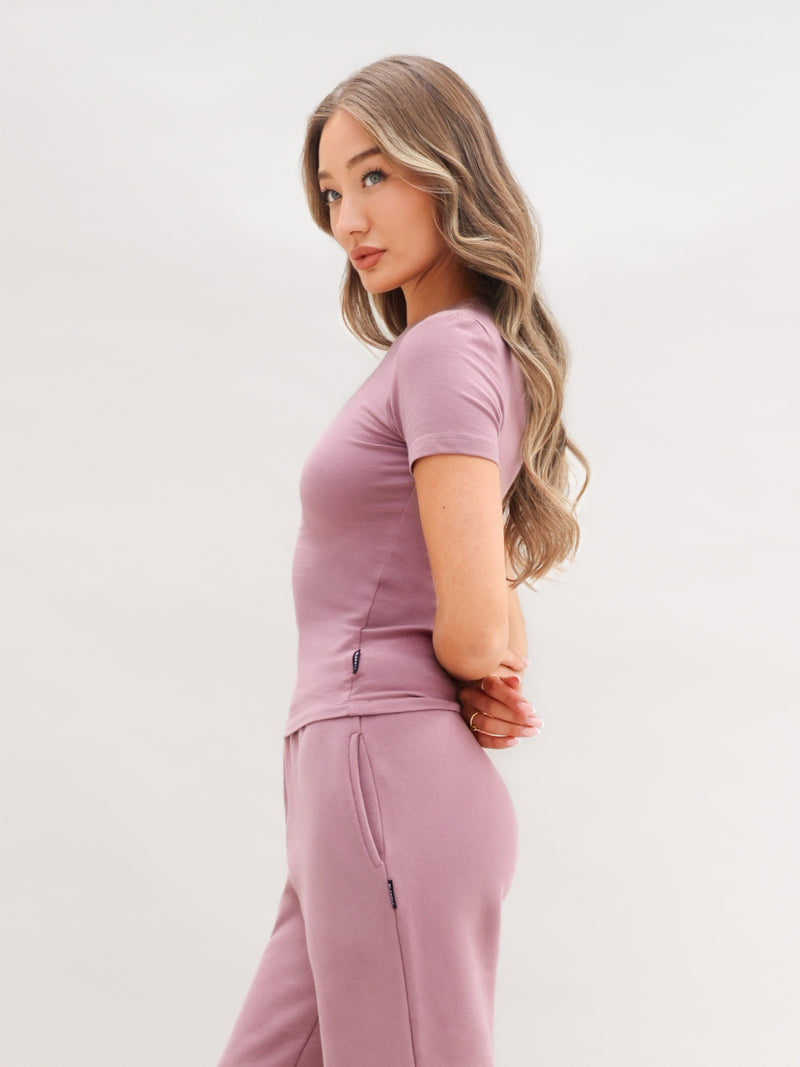 Blakely Basic Baby Tee - Dusty Pink