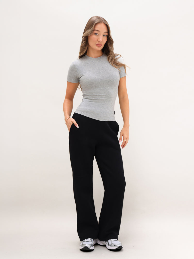 Blakely Basic Baby Tee - Marl Grey