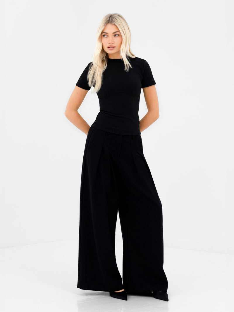 Lucia Baby Tee - Black