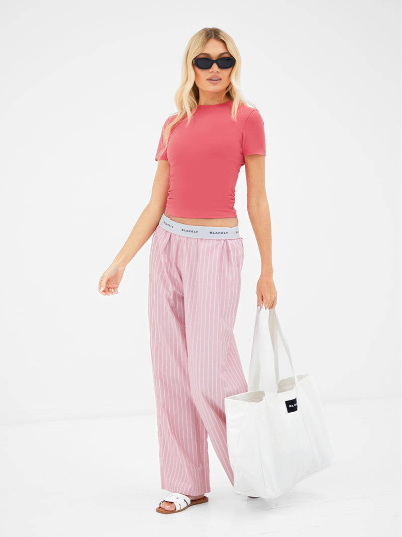 Lucia Baby Tee - Helder roze