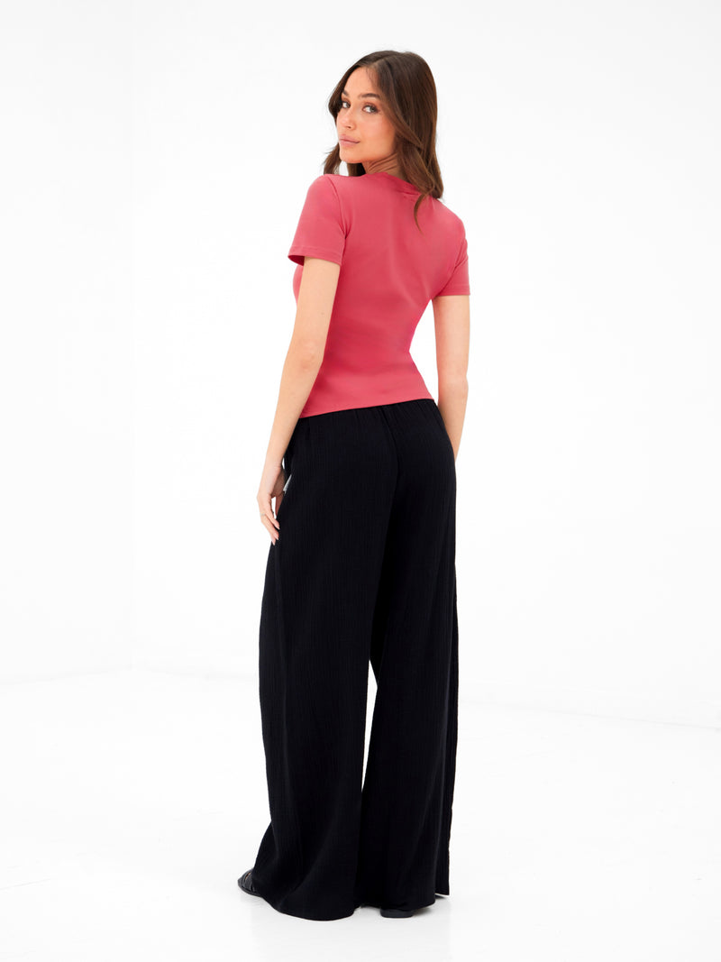 Lucia Baby Tee - Helder roze