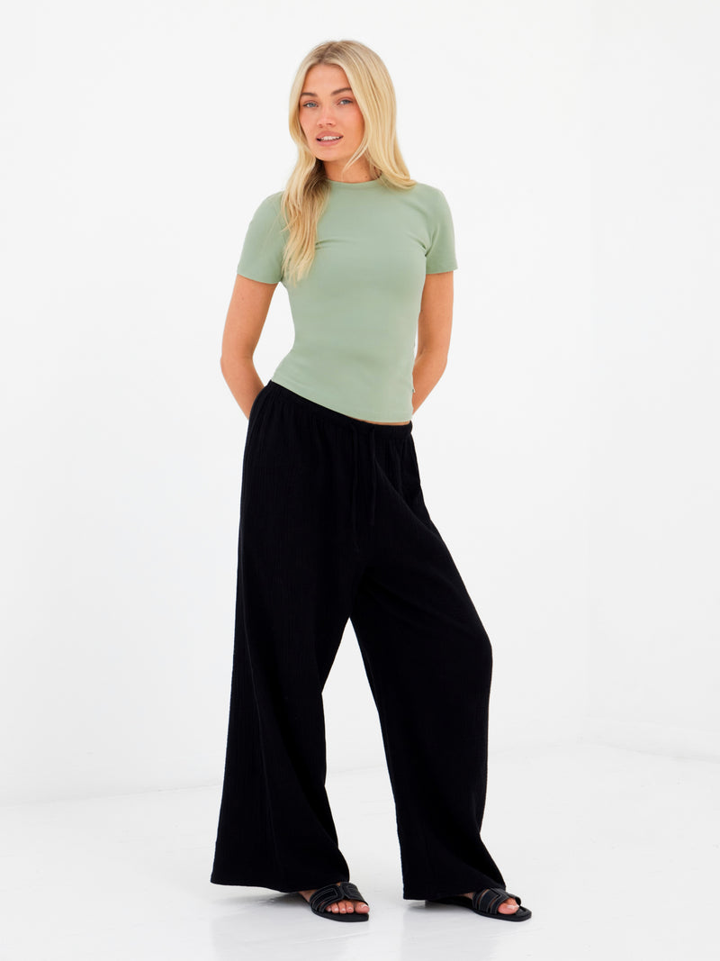 Lucia Baby Tee - Saliegroen