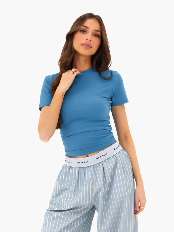 Lucia Baby Tee - Bleu Sarcelle