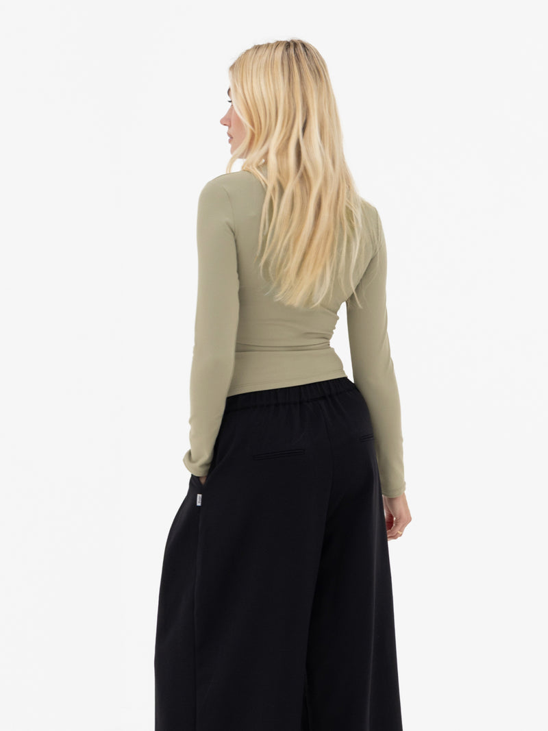 Lucia Long Sleeve Top - Warm Olive