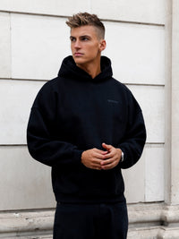 Rhys Relaxed Hoodie - Schwarz