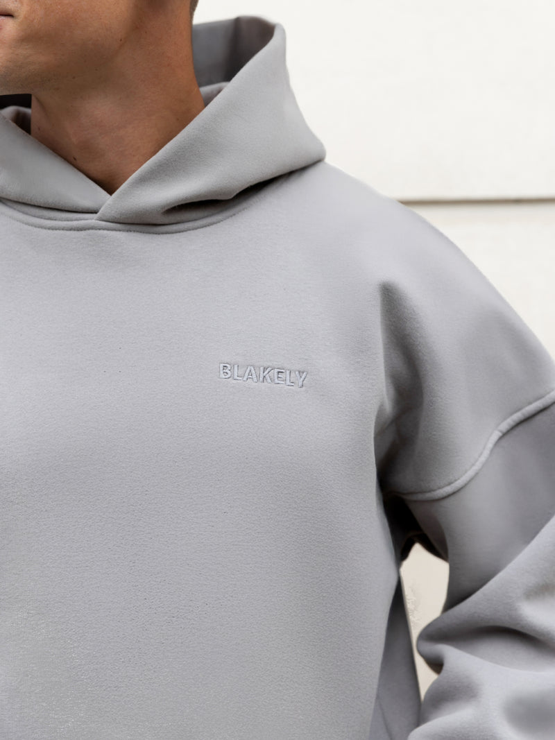 Rhys Relaxed Hoodie - Mittelgrau