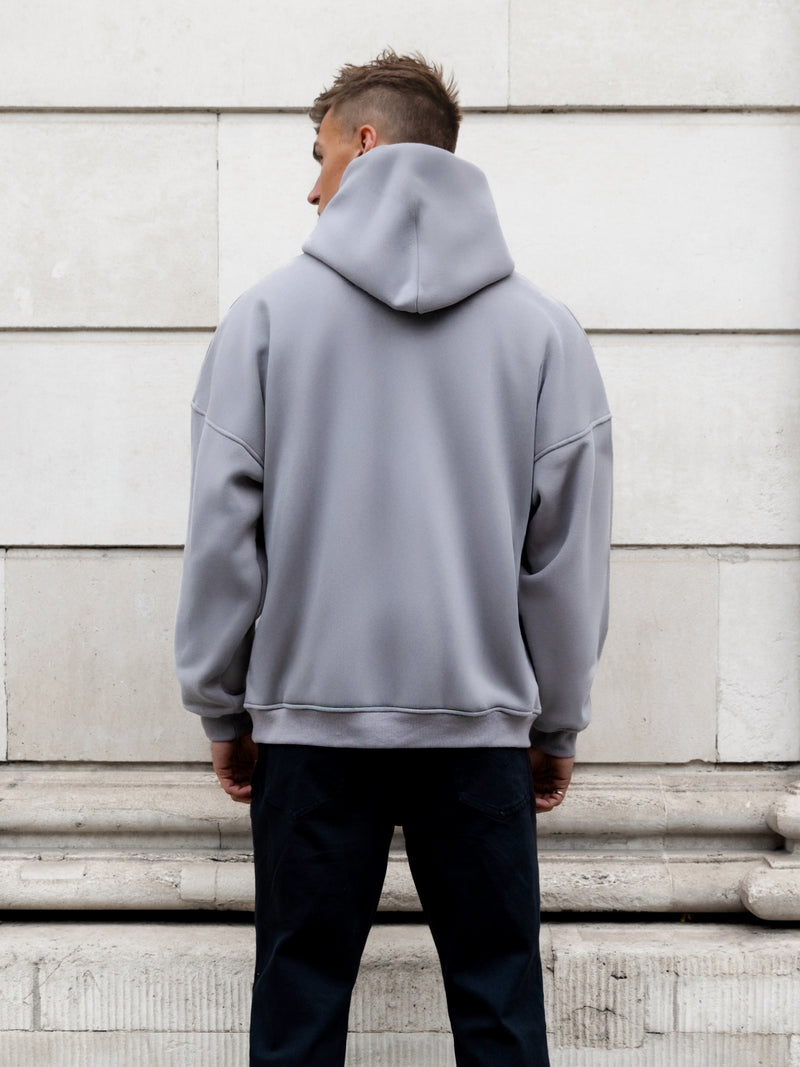 Rhys Relaxed Hoodie - Mittelgrau