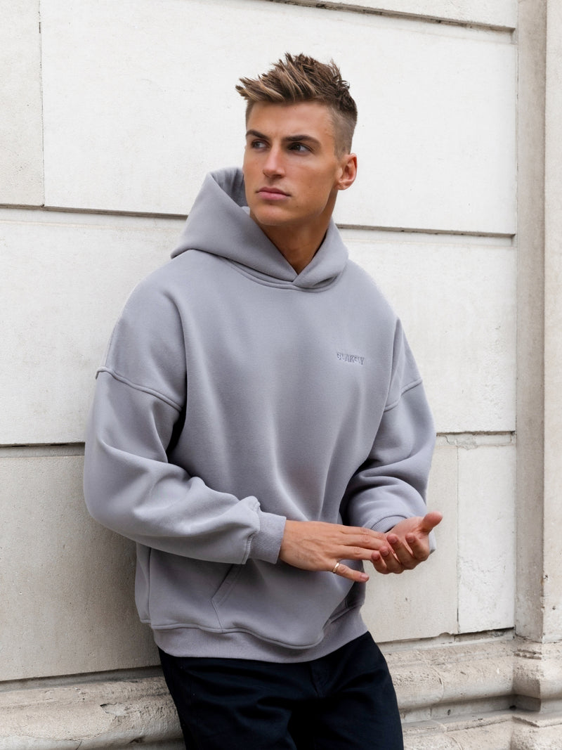 Rhys Relaxed Hoodie - Mittelgrau