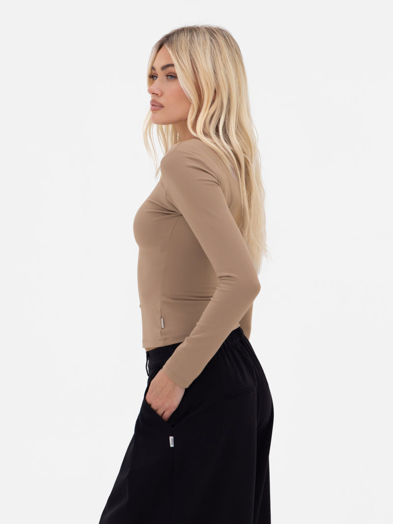 Lucia Long Sleeve Top - Bruin