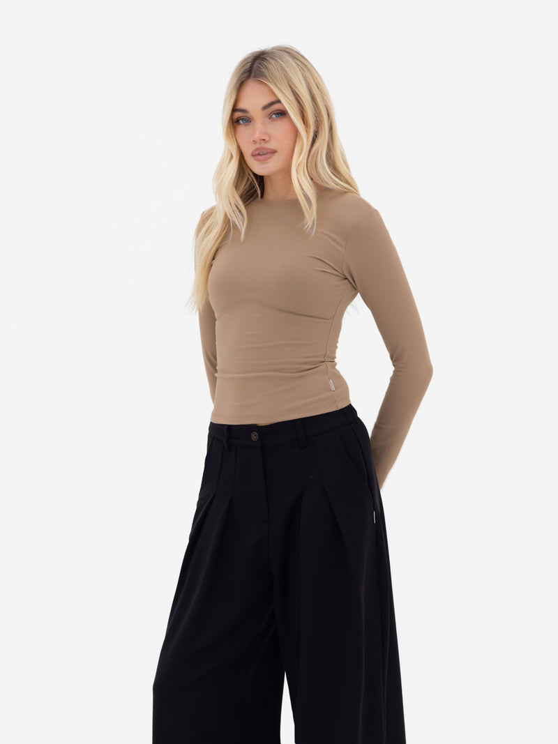 Lucia Long Sleeve Top - Bruin