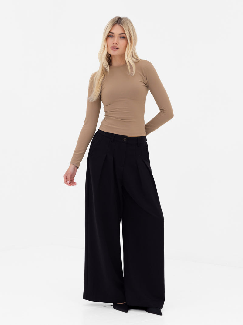Lucia Long Sleeve Top - Bruin