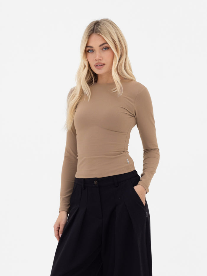 Lucia Long Sleeve Top - Bräunen