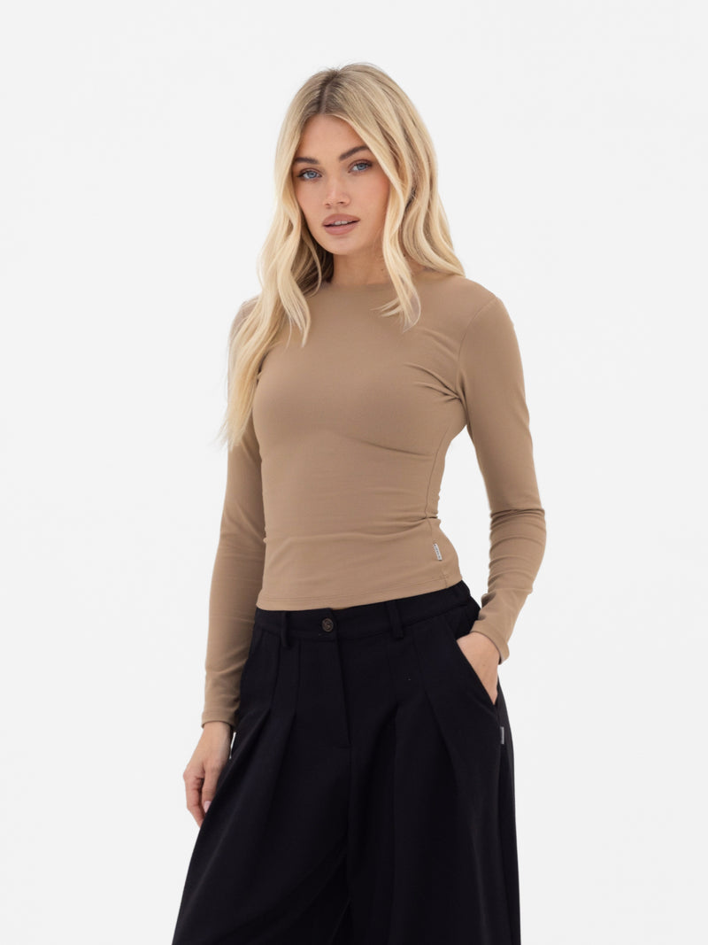 Lucia Long Sleeve Top - Bruin