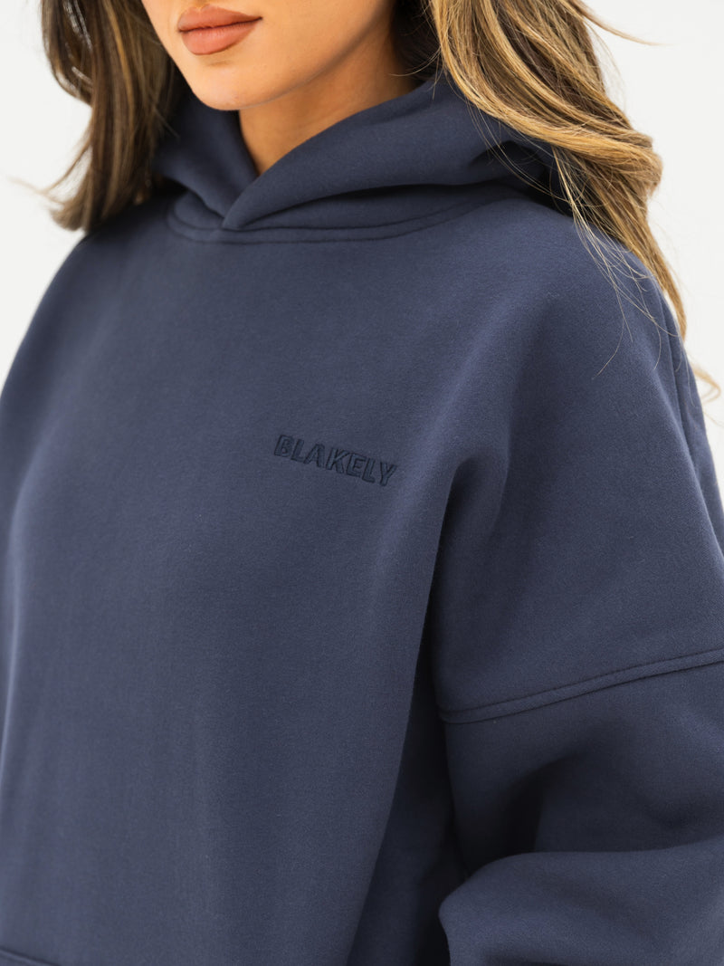 Isla Oversized Hoodie - Echtes Marineblau