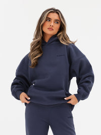 Isla Oversized Hoodie - Echtes Marineblau