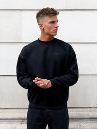 Rhys Relaxed Jumper - Schwarz