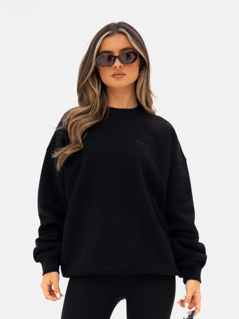 Isla Oversized Jumper - Schwarz