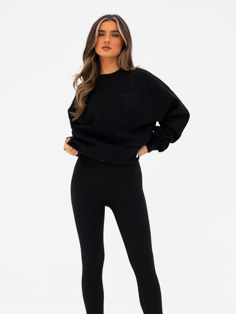 Isla Oversized Jumper - Schwarz