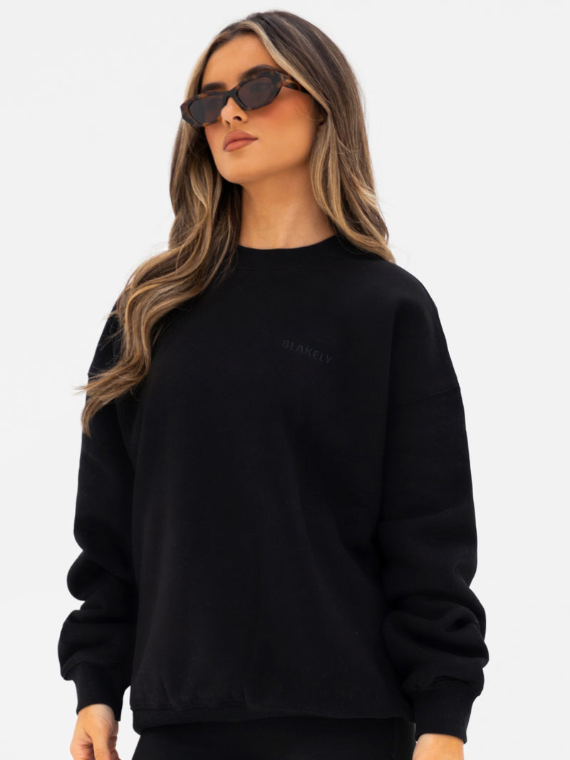 Isla Oversized Jumper - Schwarz