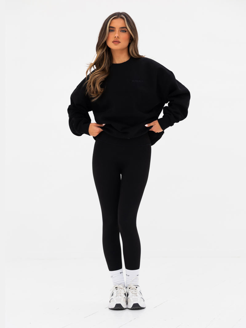 Isla Oversized Jumper - Schwarz