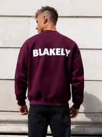 Declan Relaxed Jumper - Burgund