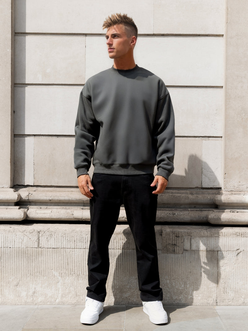 Declan Relaxed Jumper - Khakigrau