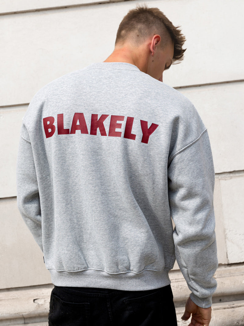 Declan Relaxed Jumper - Mergelgrau