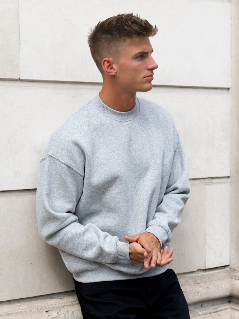 Declan Relaxed Jumper - Mergelgrau