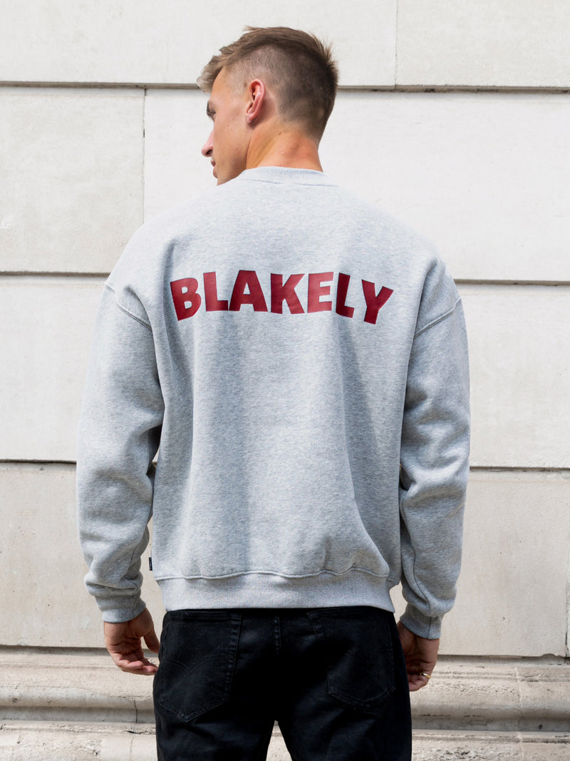Declan Relaxed Jumper - Mergelgrau